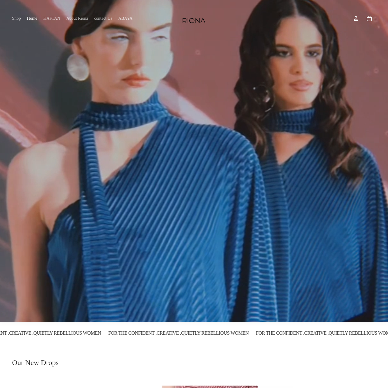 Riona Official fashion site desktop screenshot